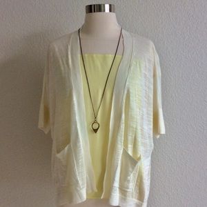 Club Monaco Off-White Sheer Cardigan